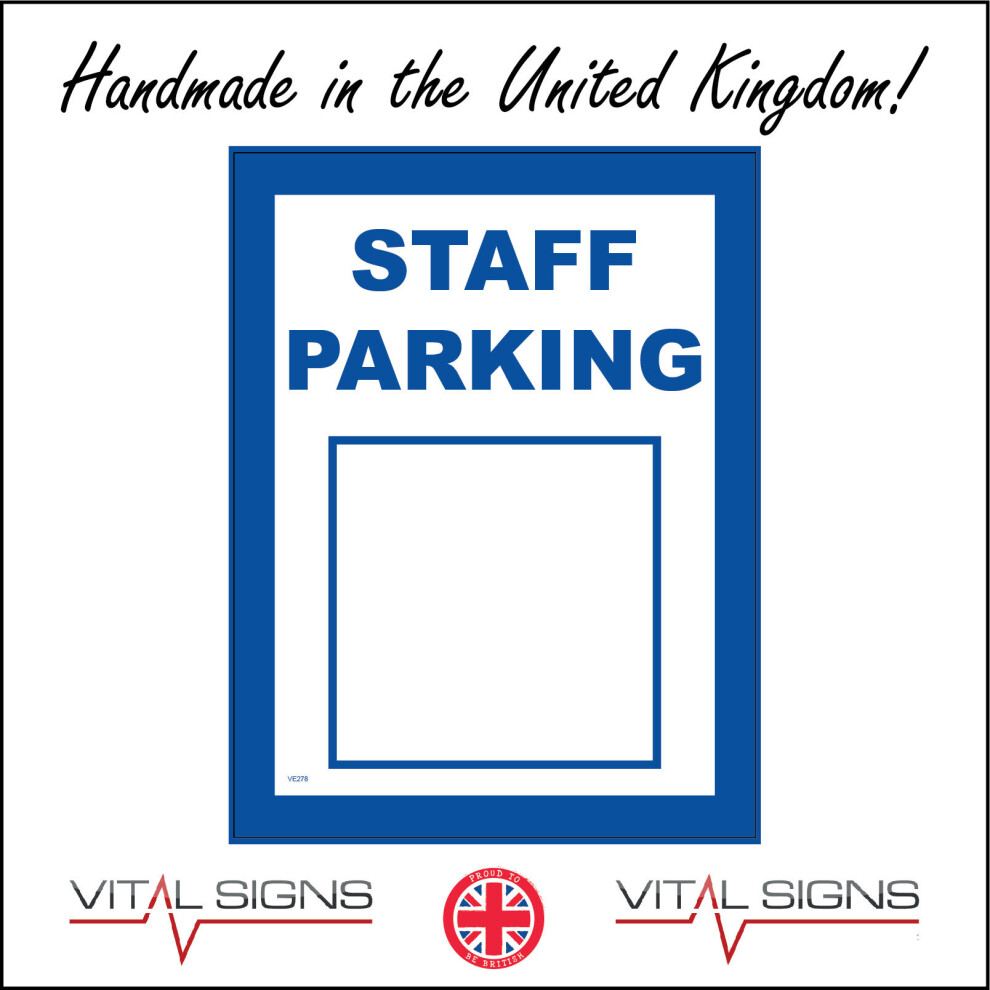 (450 x 600mm - 18 x 24, A - Sticker / Sav - Non-See Through) VE278 Staff Parking Sign Box For Arrows Comments Employees Work Place Office 450mm x 600m-image-OPC-P8FDJVV-NEW