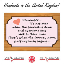 (200 x 150mm - 8 x 6, G - 10mm Extra Heavy Duty Foamex Foamboard) IN152 Not Over When Funeral Done Journey Grief Highway Begins Sign Loss Death 600mm x 450mm B - Magnetic - Vehicle Grade