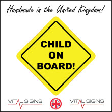 (150 x 150mm - 6 x 6, D - 1mm Pvc Foamex) HA349 Child On Board Sign Warning Distance Car Yellow Diamond Mums Dad Taxi 600mm x 600mm B - Magnetic - Vehicle Grade