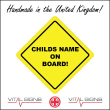 (150 x 150mm - 6 x 6, E - 3mm Standard Foamex Foamboard) HU361 Childs Name On Board Sign Personalise Choice Choose Words Gift Diamond 600mm x 600mm B - Magnetic - Vehicle Grade