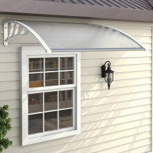 (L120*W80*H23.8) Door Canopy Awning Window Rain Snow Shelter Curved Sheet