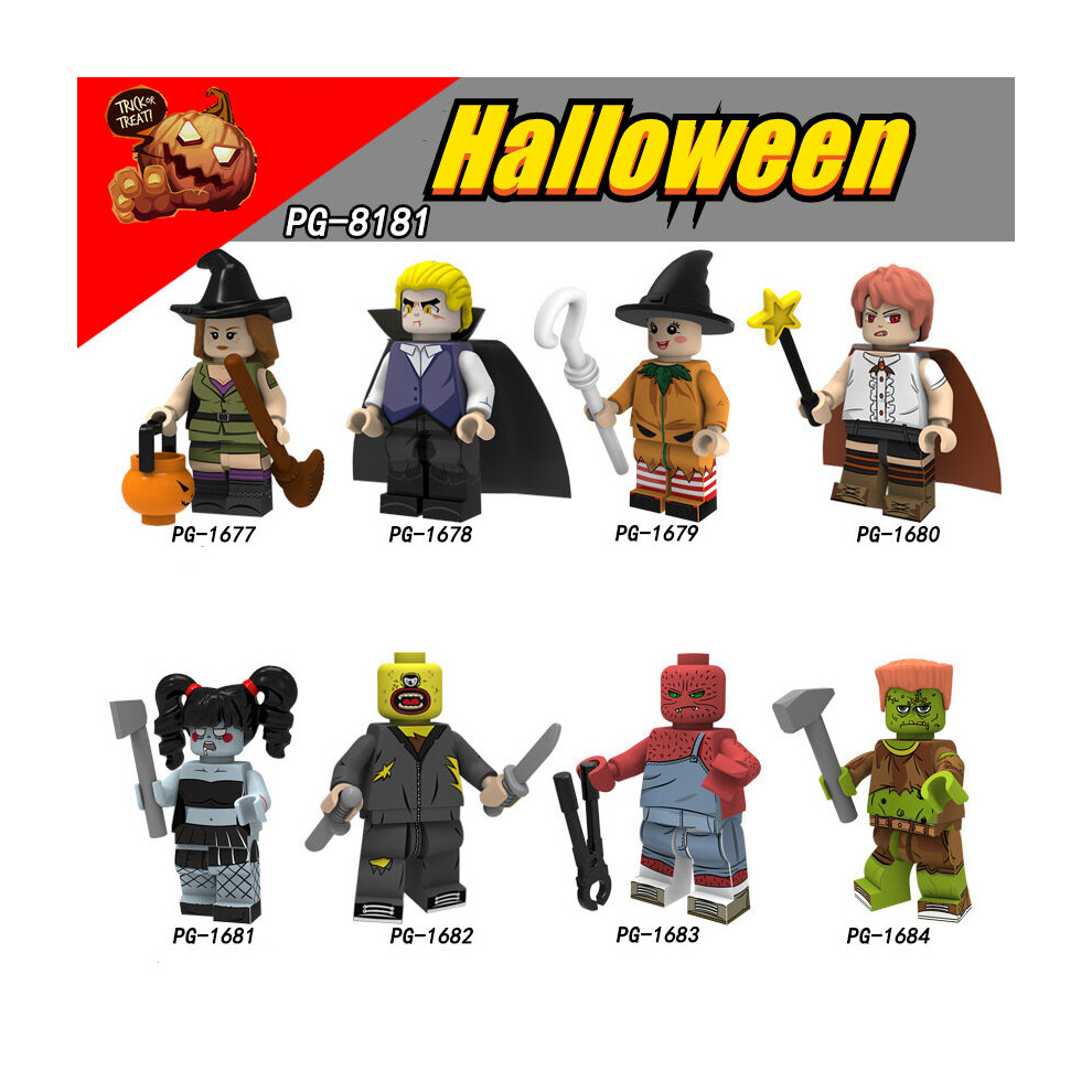 (D-8PCS) 32 Series Minifigures Fit LEGO Halloween Decoration Pick Your Own Monster