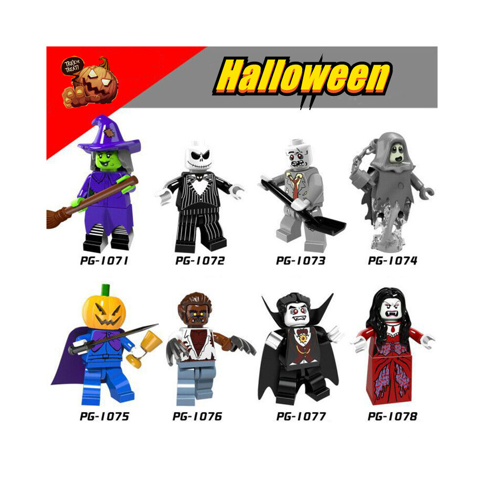 Zhike (A-8Pcs) 32 Series Minifigures Fit Lego Halloween Decoration Pick Your Own Monster