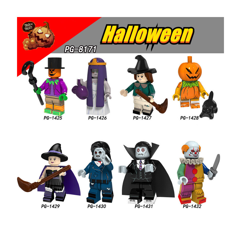 (B-8PCS) 32 Series Minifigures Fit LEGO Halloween Decoration Pick Your Own Monster