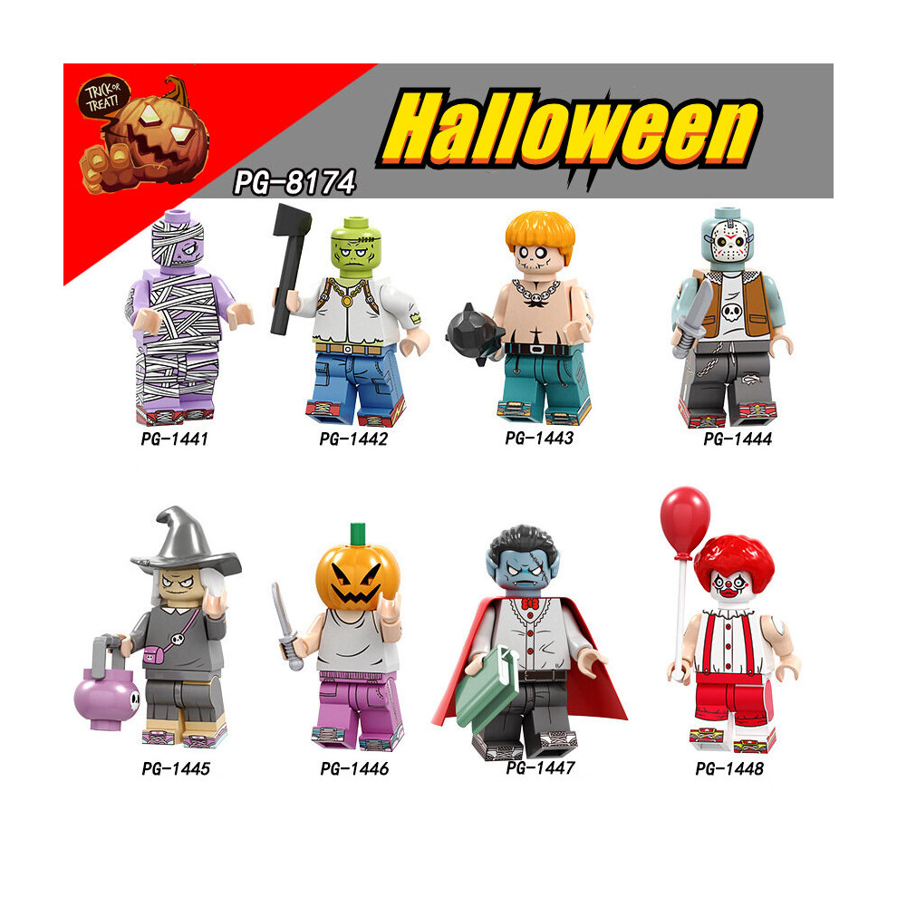 Zhike (C-8Pcs) 32 Series Minifigures Fit Lego Halloween Decoration Pick Your Own Monster