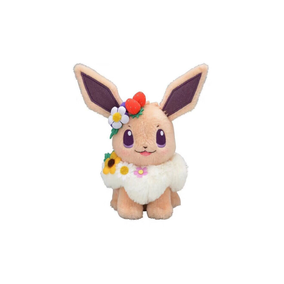 (Eevee) Kids Pokemon Eevee & Pikachu toy stuffed plush doll gift