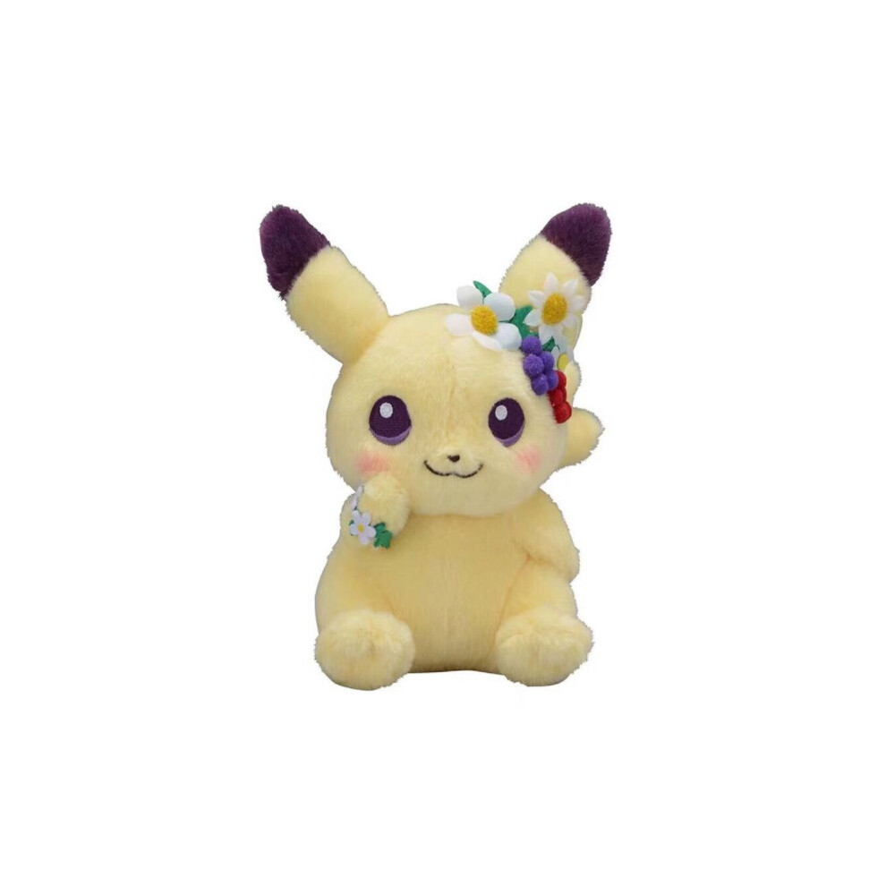 (Pikachu) Kids Pokemon Eevee & Pikachu toy stuffed plush doll gift