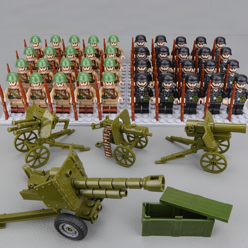 Fit Lego WWII Soviet Union German Forces Soldiers Minifigures Kid Toys