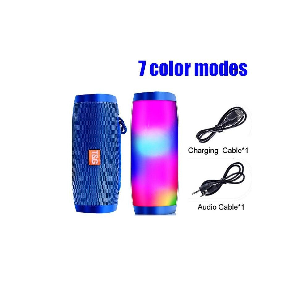 (800Mah ) Wireless Tooth-Compatible Speaker Portable Speaker Sound Column Outdoor Bass Hifi Tf Fm Radio With Led Blue/Light 364967498516