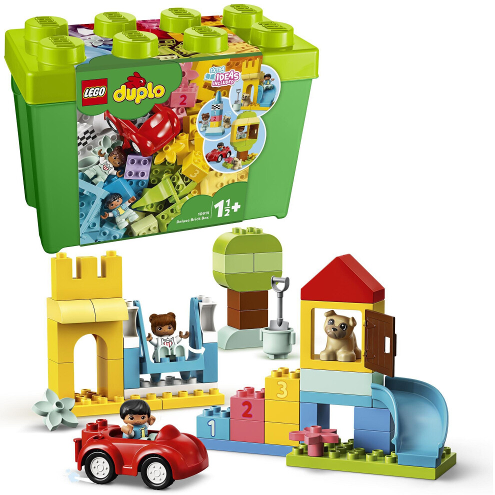 Lego 10914 Duplo Classic Deluxe Brick Box Building Set With Storage, First Bricks Educational Learning Toy For Toddlers 1 .5 Year Old