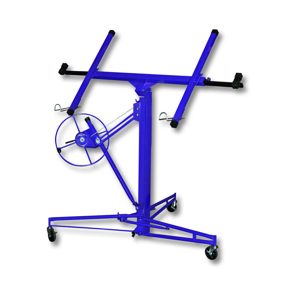 (Blue) 11 FT Drywall Lift Plasterboard Sheet Panel Lifter Jack Hoist Construction Tools