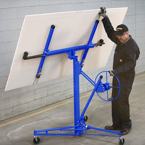 Living And Home (Blue) 11 FT Drywall Lift Plasterboard Sheet Panel Lifter Jack Hoist Construction Tools 2