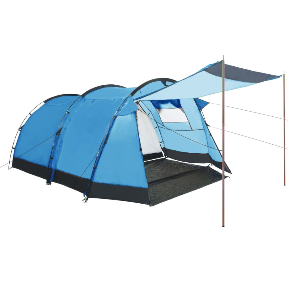vidaXL 2x Telescopic Tent Poles Galvanised Steel Adjustable Awning Pole Patio