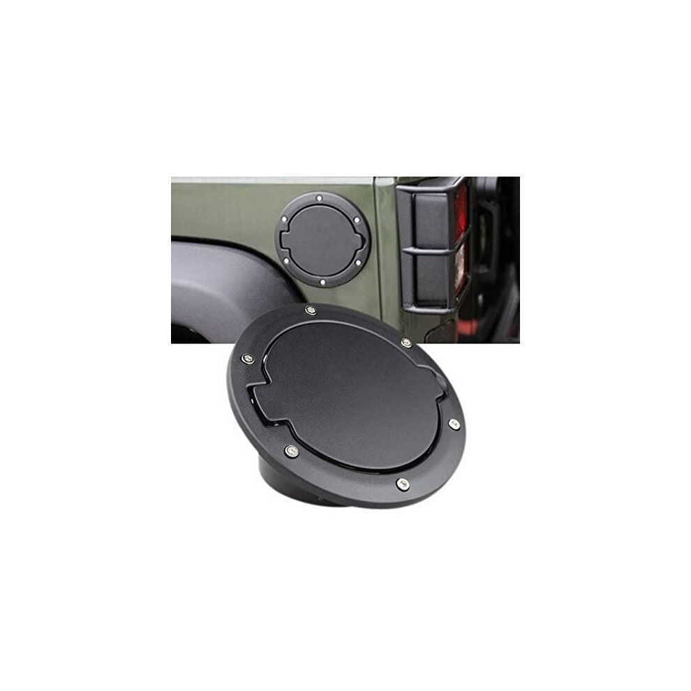 (Black) Fuel Filler Door Cover Gas Tank Cap For Jeep Wrangler Jk Unlimited 2/4 Door Abs Black 647297313583