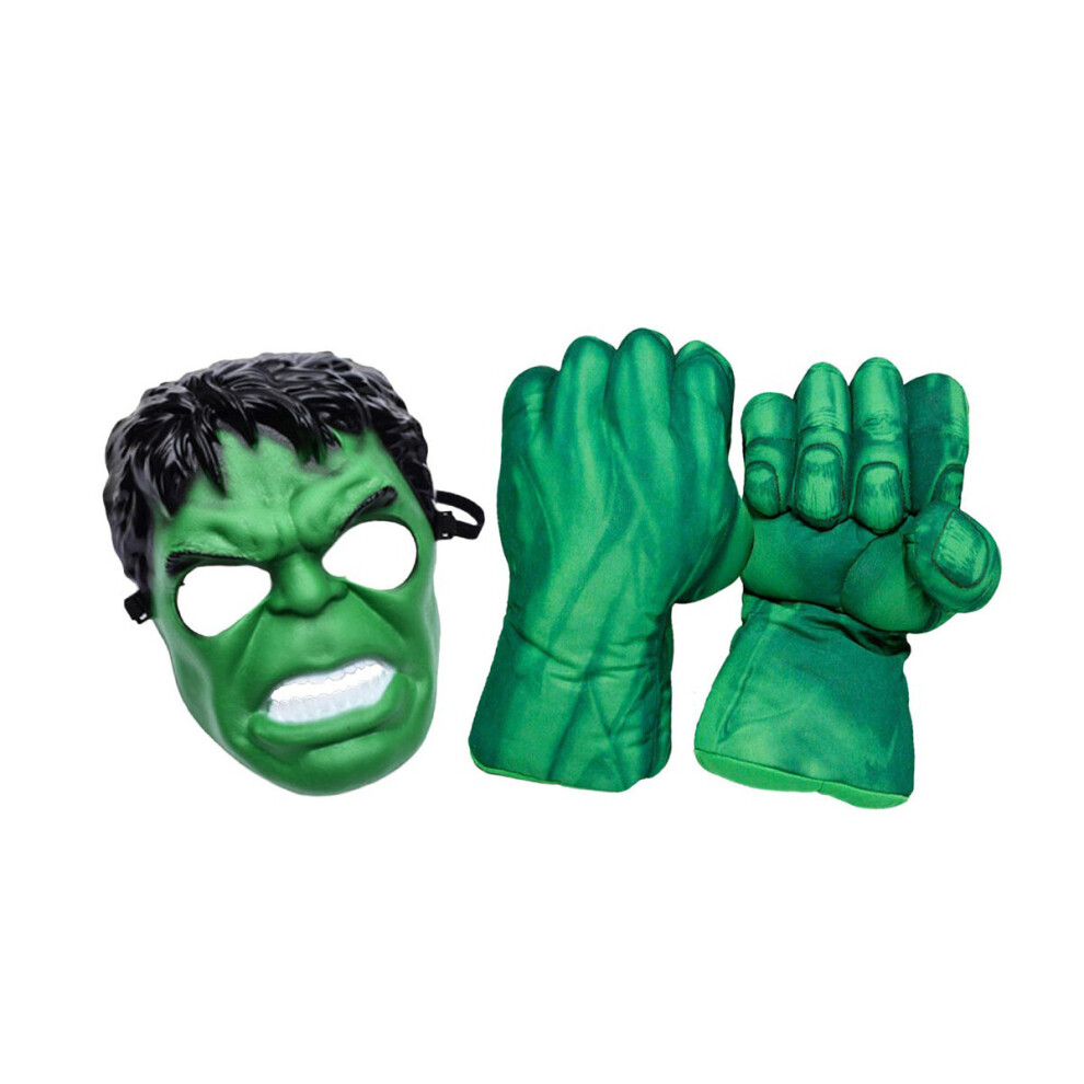 (Hulk Gloves+Mask) Hulk Spiderman Full Face Mask + Gloves Combo Party Costume Masquerade Kids Not,Specified