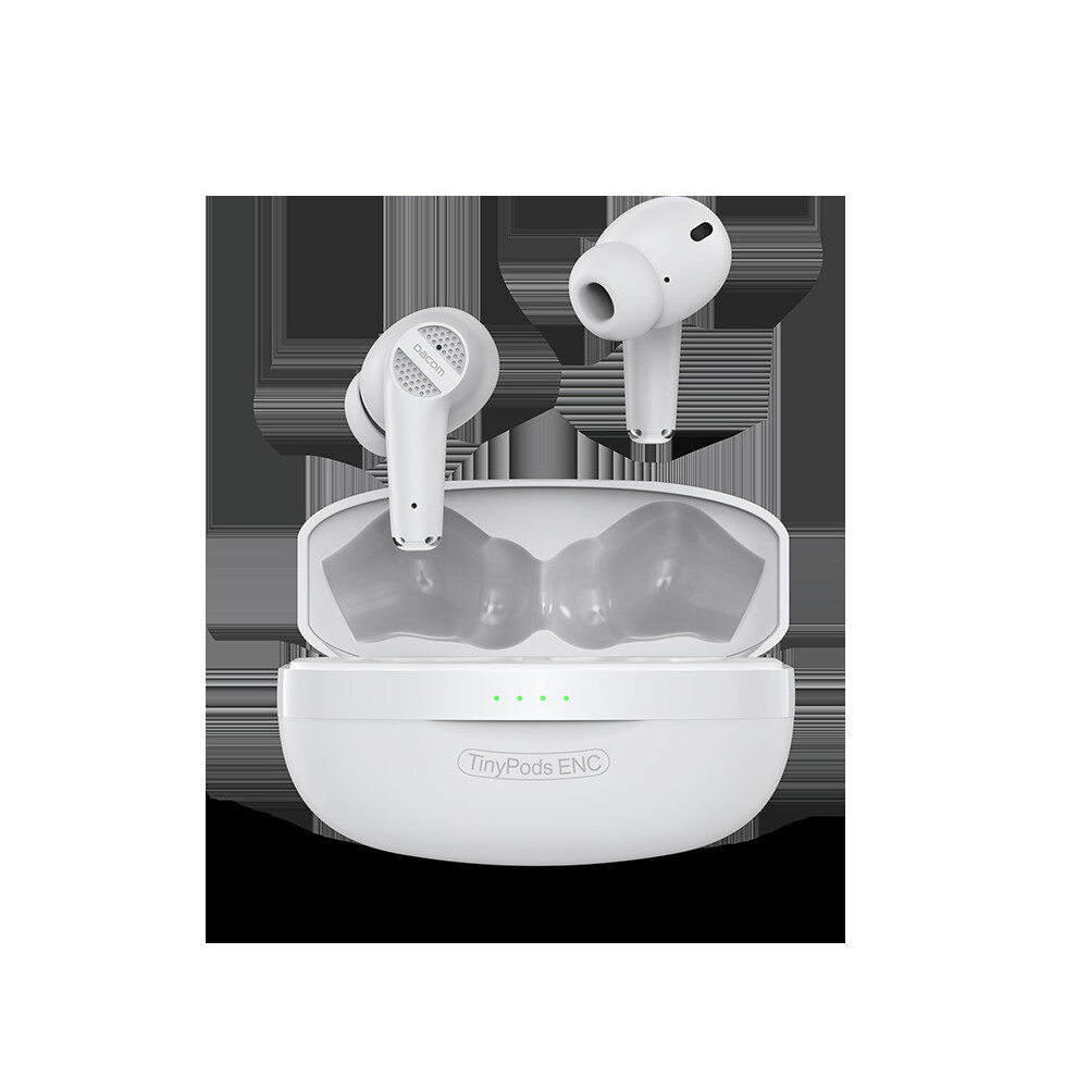 (Tinypods Enc ) Noise Cancellation Earphones Tws Bluetooth 5.0 Dacom Tinypods Enc Earbuds Bass True Wireless Stereo Headphones Aac Type-C White 364967495157
