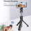 Wireless Selfie Tripod Stick Foldable Bracket Monopod With fill light Bluetooth shutter For IOS Android 6