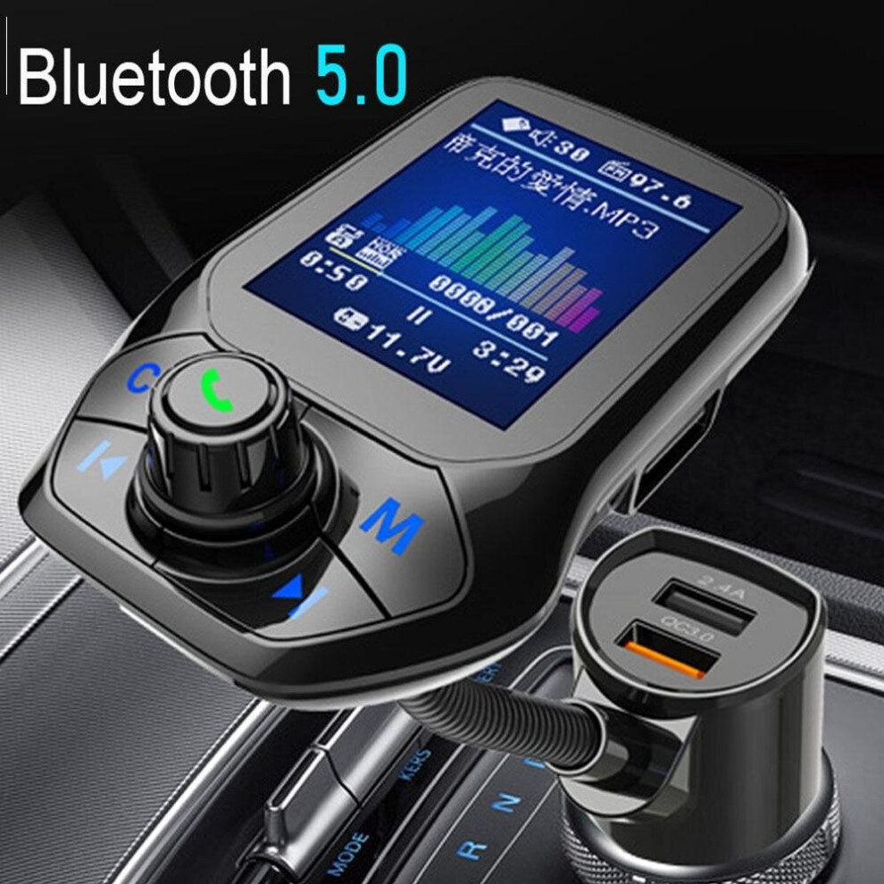 Grosband Car Mp3 Music Player Bluetooth 5.0 Receiver Fm Transmitter Dual Usb Qc3.0 Charger U Disk / Tf Card Lossless Music