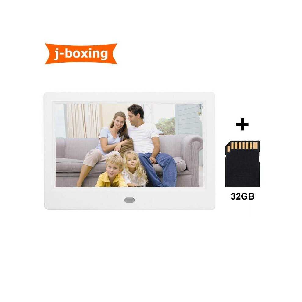 Photos - Photo Frame / Album  7 inch LCD digital photo frame with desk frame Calendar HD Photo Frames Electronic Album Photo Music Movie with 32GB(White)