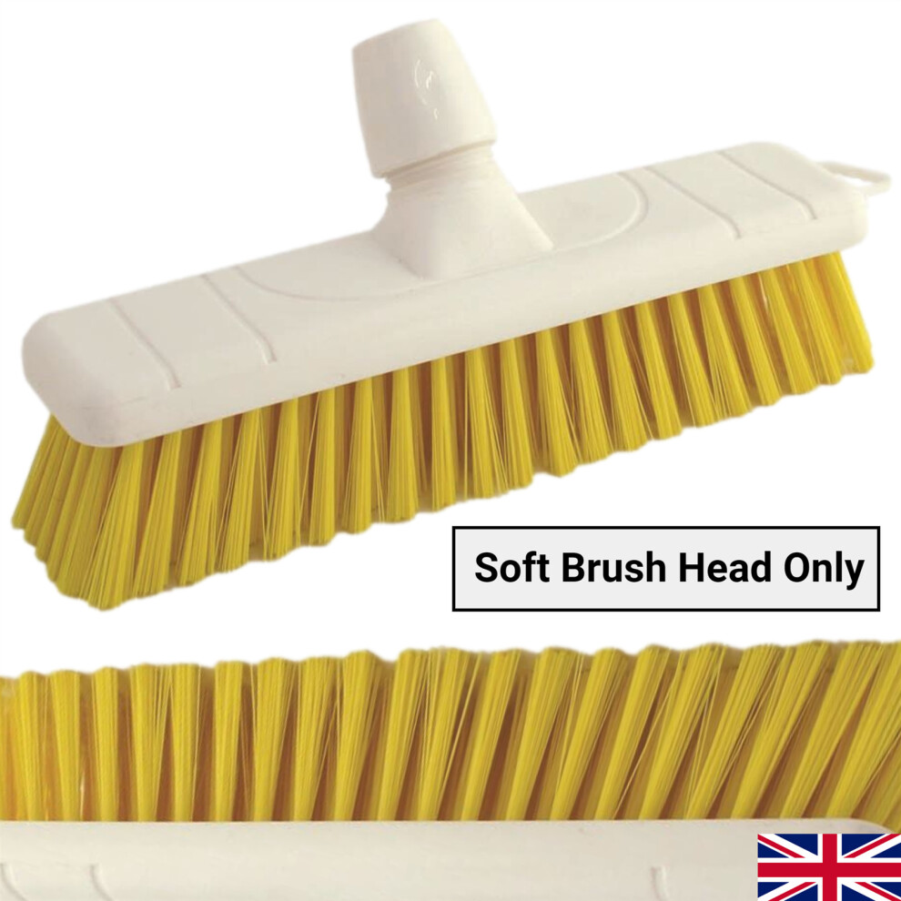 Colour Coded Food Hygiene Yellow Brush Head Soft Indoor Broom