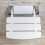 Wall Mounted Folding Shower Seat White with Chrome Trim 3