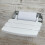 Wall Mounted Folding Shower Seat White with Chrome Trim 1