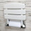 Wall Mounted Folding Shower Seat White with Chrome Trim 2
