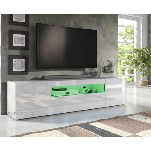 White gloss tv unit discount