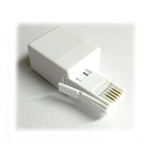 Philips BT Plug to 2 Pin RJ11 Socket Phone Adapter - White/Black - NEW