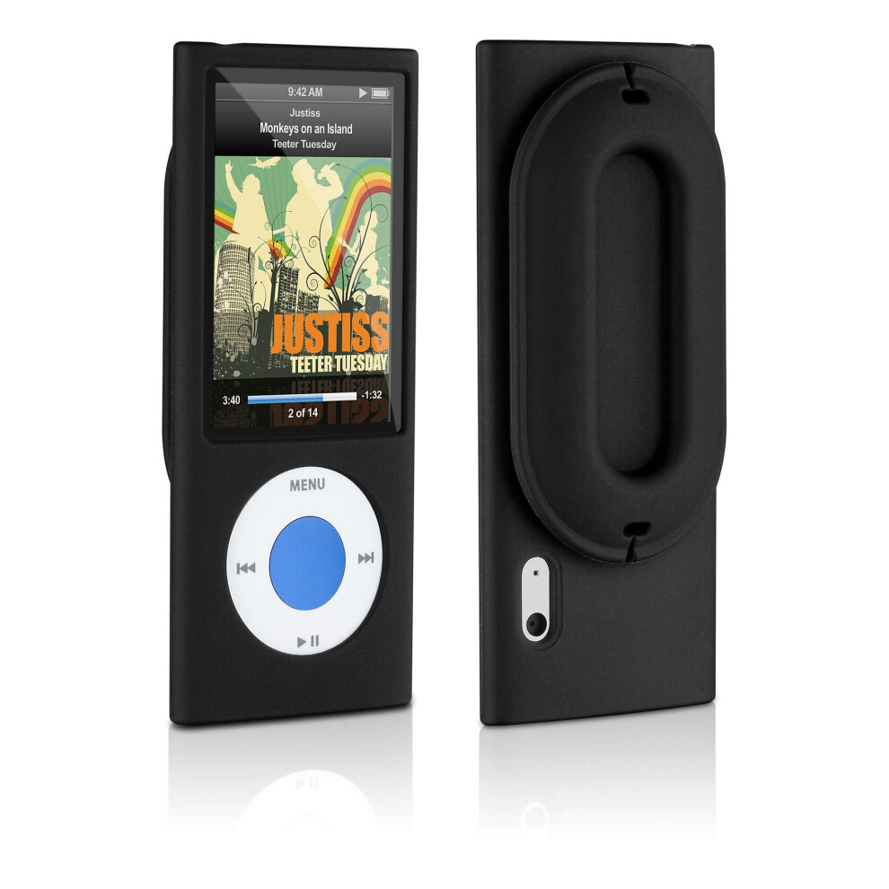Philips Black Silicone Case with Cord Saver for iPod Nano 5G