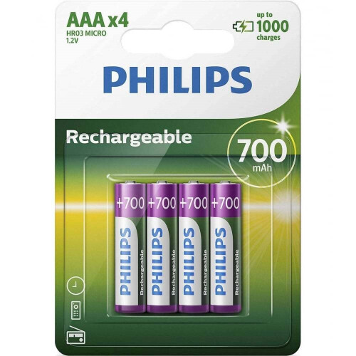 Philips 4 Pilhas Recarregáveis AAA
