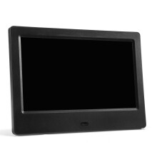(Black) 7 inch Screen 16:9 Digital Photo Frame Electronic Album Picture Music Movie Full Function Good Gift Home Decoration Calendar