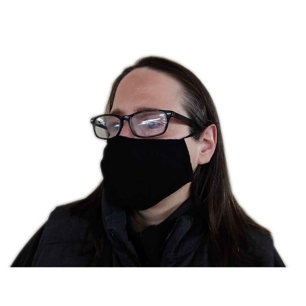 Black Cotton Face Mask, Washable, Reusable With Pm2.5 Filter Included 5060562630966
