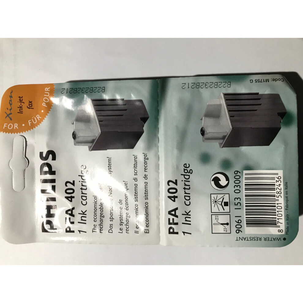 Philips PFA402 Xion Black Ink Cartridges (1 x 2 Pack)