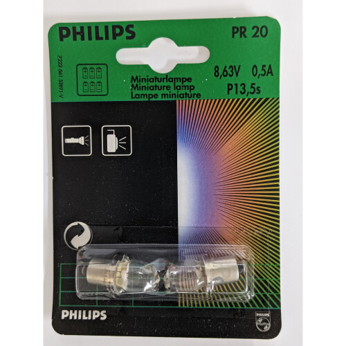 Philips Philips PR20 Miniature lamp for torches  - 8.63V, 0.5a - 2pk