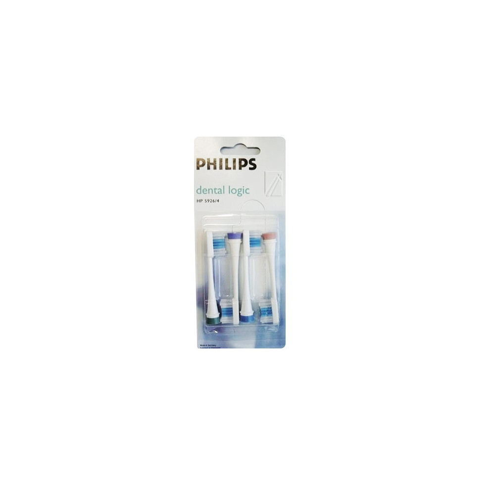 4 x Philips HP5926/4 Dental Logic Replacement Toothbrush Heads - NEW