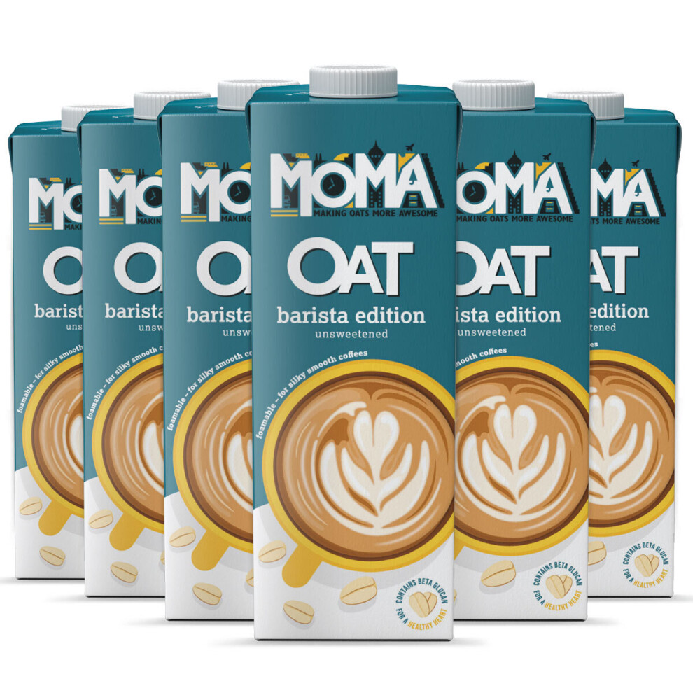 Moma Oat Drink Barista Edition Pack Of 6 X 1L