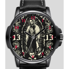 Gothic Saint Skull Skeleton Art Unique Wrist Watch FAST UK