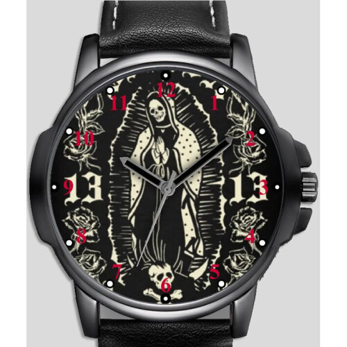 Gothic Saint Skull Skeleton Art Unique Wrist Watch FAST UK