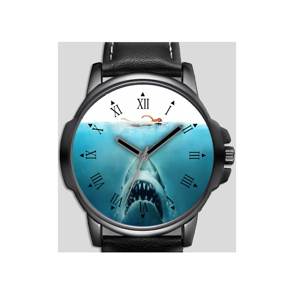 Shark Jaws Man-eater In Blue Sea Unique Unisex Beautiful Wrist Watch UK FAST