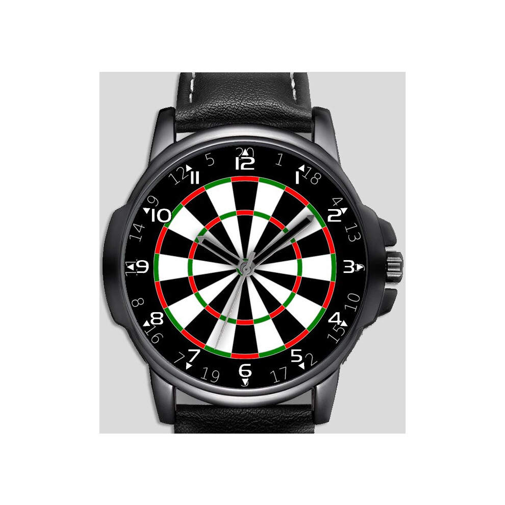 Dart Game Black New Unique Unisex Beautiful Wrist Watch UK FAST