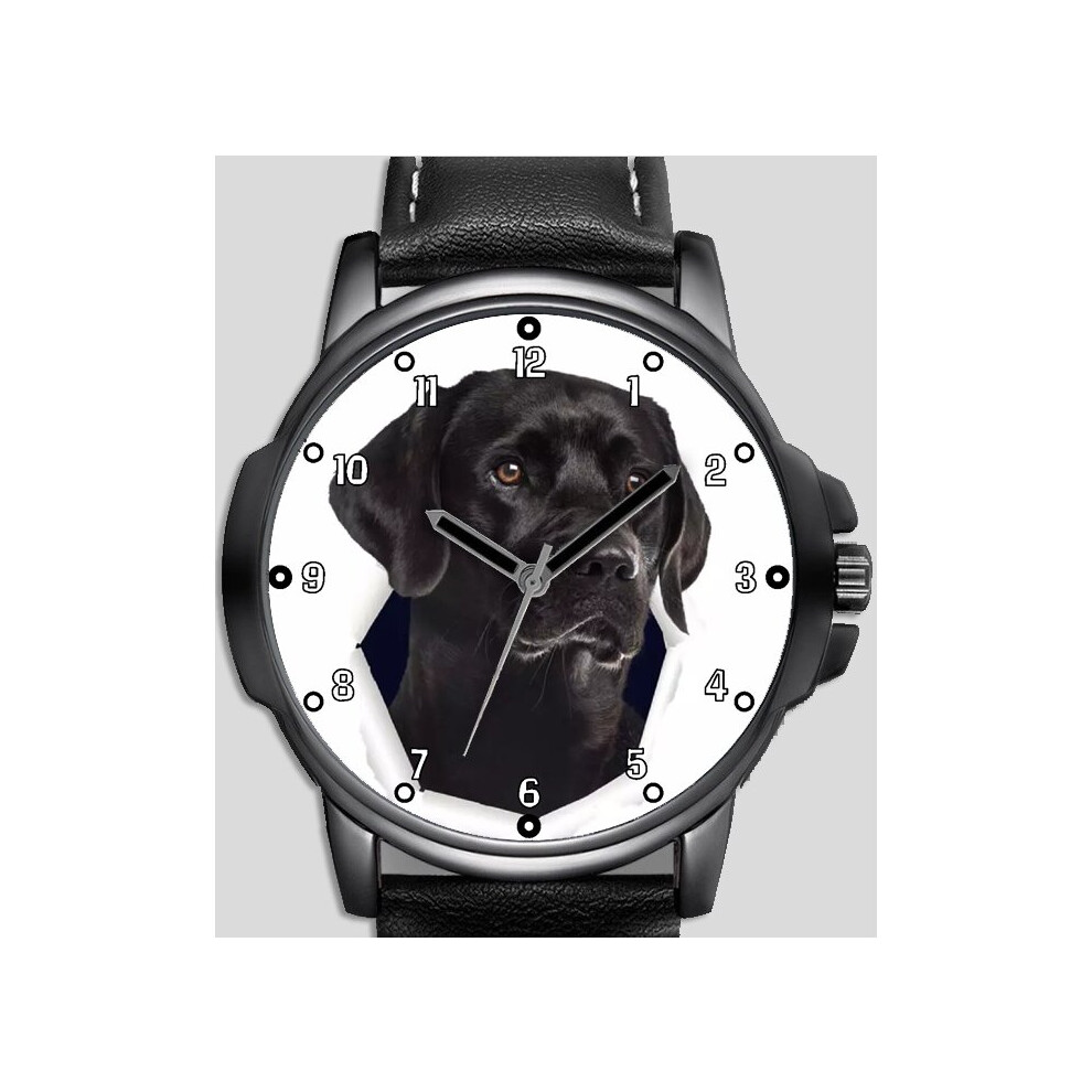 Black Labrador Retreiver Pet DogUnique Wrist Watch Fast Uk