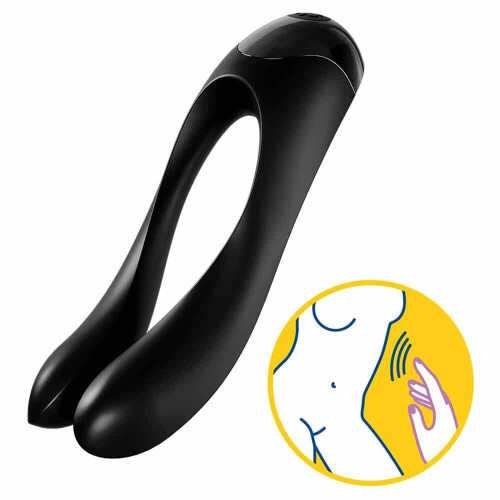 Satisfyer Candy Cane Finger Vibrator Black 1