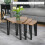 Homcom HOMCOM 3 PCs Nesting Table Coffee Table  Set MDF Living Room Furniture 4