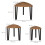 Homcom HOMCOM 3 PCs Nesting Table Coffee Table  Set MDF Living Room Furniture 2