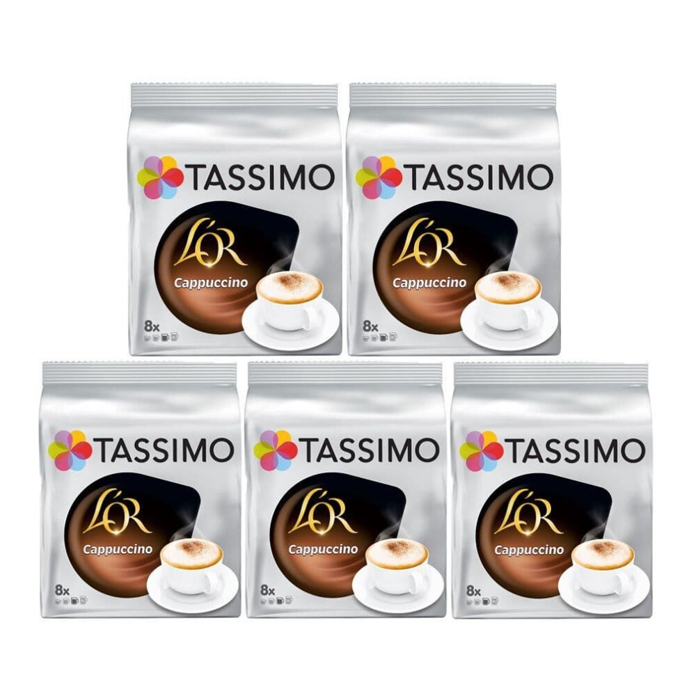 Tassimo T Discs L'OR Cappuccino (pack of 5, Total 40 Drinks)