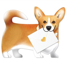 Carriad Corgi 3D Animal Shaped Any Occasion Greeting Card Special Delivery Cards