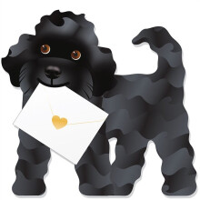 Jazzy Poodle 3D Animal Shaped Any Occasion Greeting Card Special Delivery Cards