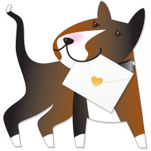 Bull Terrier 3D Animal Shaped Any Occasion Greeting Card Special Delivery Cards