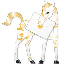 Magic Horse 3D Animal Shaped Any Occasion Greeting Card Special Delivery Cards
